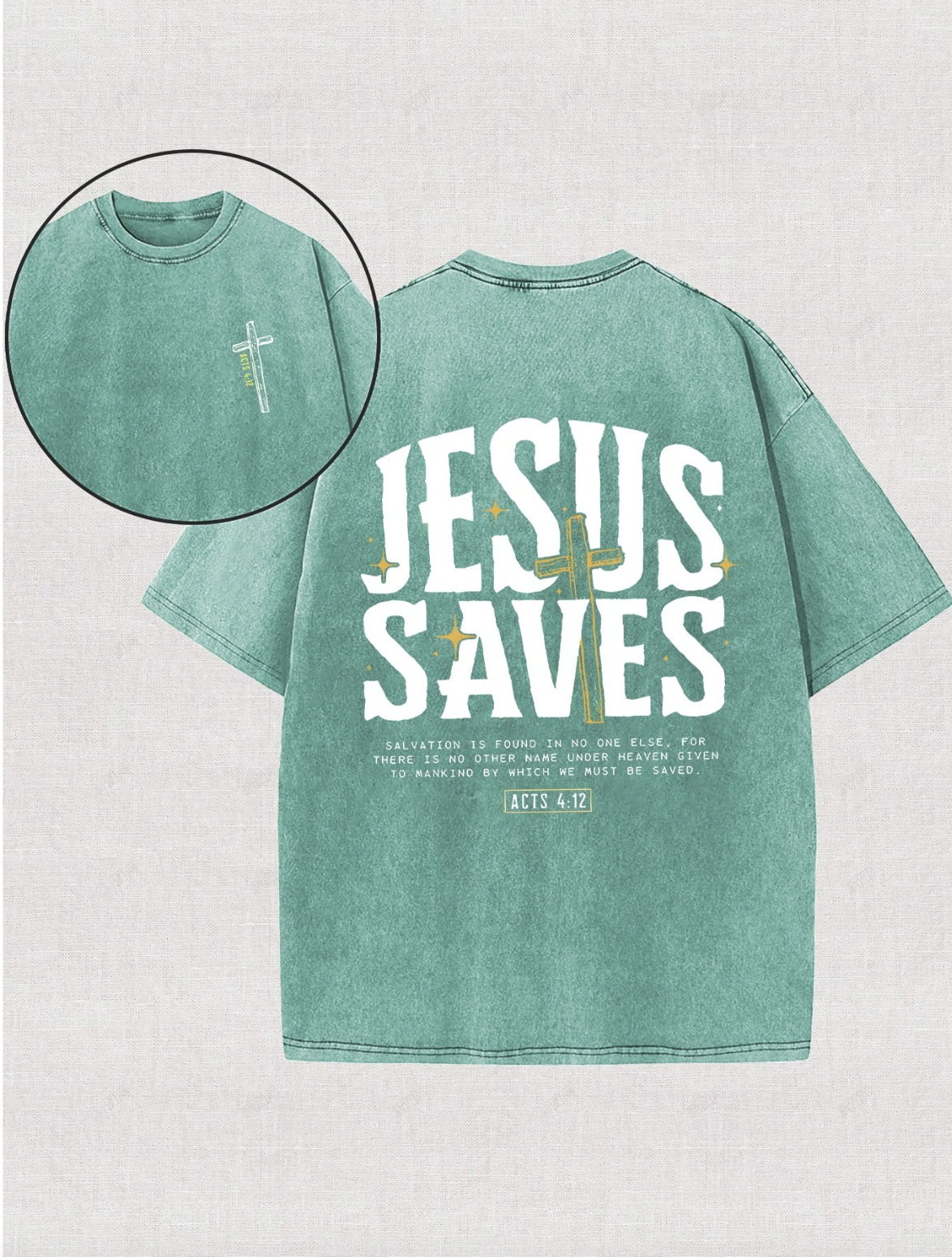 Jesus Saves Shirt Vintage Style Faith T-Shirt