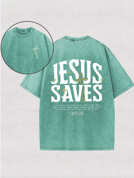 Jesus Saves Shirt Vintage Style Faith T-Shirt